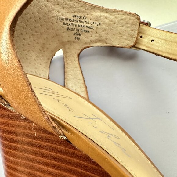 Marc Fisher Bulan Brown Multi Leather Heels Size 9.5 M With Box - Picture 9 of 12